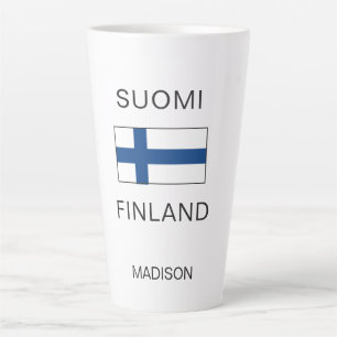 Custom Name Suomi Finland Latte Mug