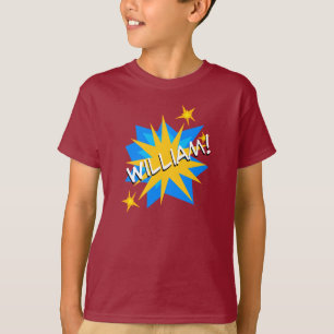 Custom Name Superhero Boy's T-Shirt