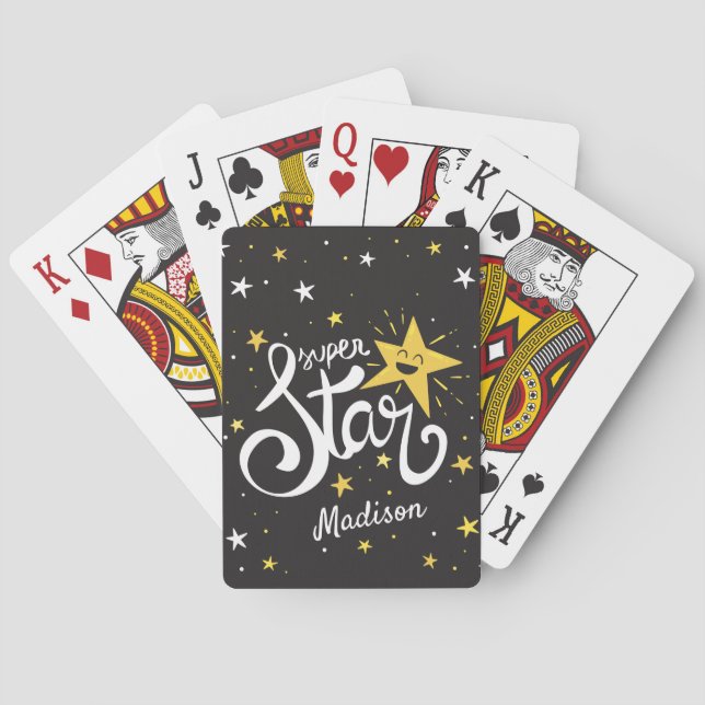 Custom name Superstar Playing Cards (Back)