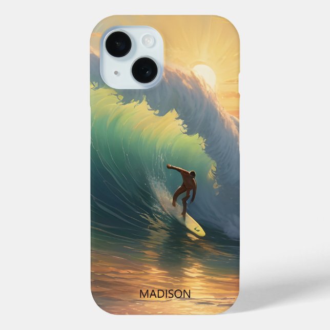 Custom Name Surfing Case-Mate iPhone Case (Back)