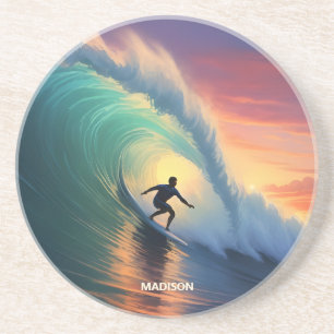Custom Name Surfing Coaster