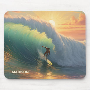 Custom Name Surfing Mouse Pad