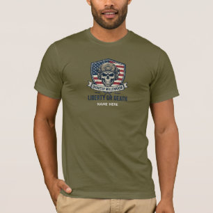 Custom Name Tactical Skull 250 Years Liberty T-Shirt