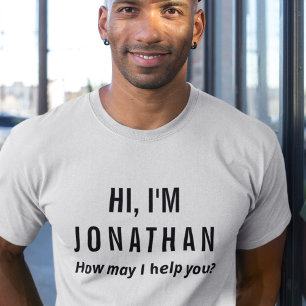 Custom Name Tag Tee for Staff and Event Teams