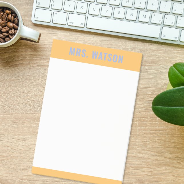 Custom Name Teacher Stationery Appreciation Gift Post-it Notes (Custom Name Teacher Stationery Appreciation Gift Post-it Notes)