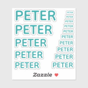 Custom Name Teal 15 Sizes Simple