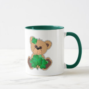 Custom Name Teddy Bear St. Patrick's Day Gift Mug