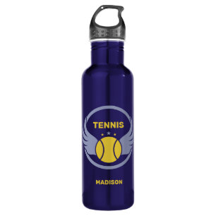 Custom Name Tennis Ball with Wings 710 Ml Water Bottle