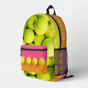Custom Name Tennis Balls Printed Backpack
