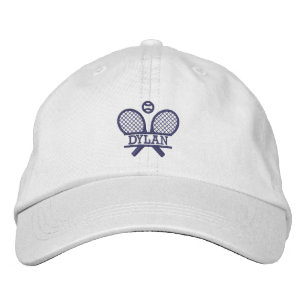 Custom Name Tennis Rackets Personalised Embroidered Hat