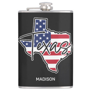 Custom Name Texas Hip Flask