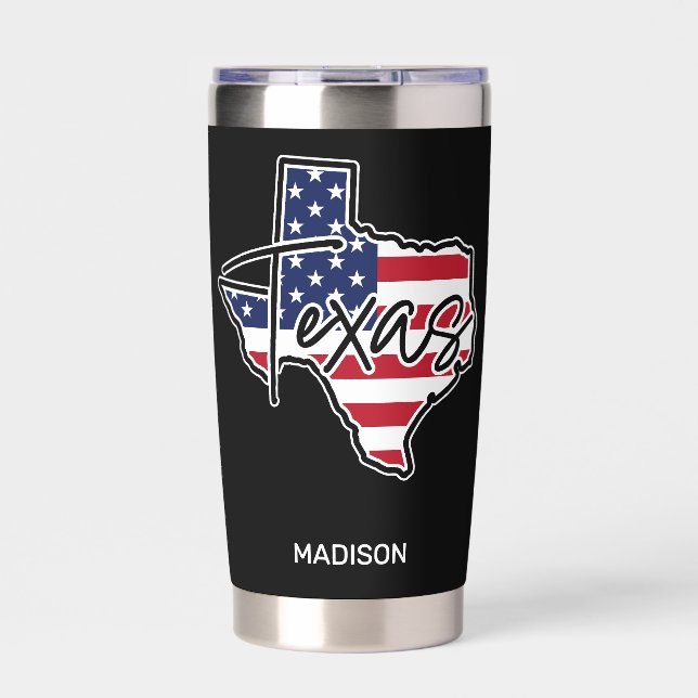 Custom Name Texas Insulated Tumbler (Front)