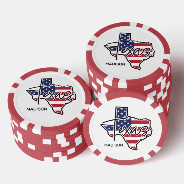 Custom Name Texas Poker Chips (Stack)