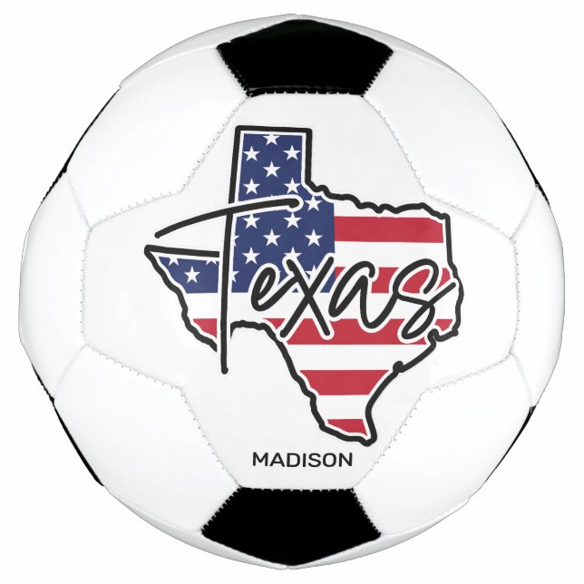 Custom Name Texas Soccer Ball (Front)