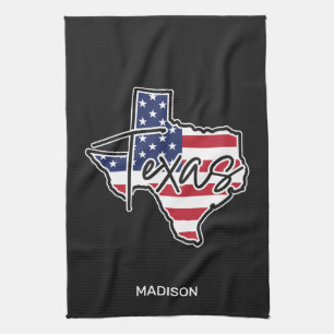 Custom Name Texas Tea Towel
