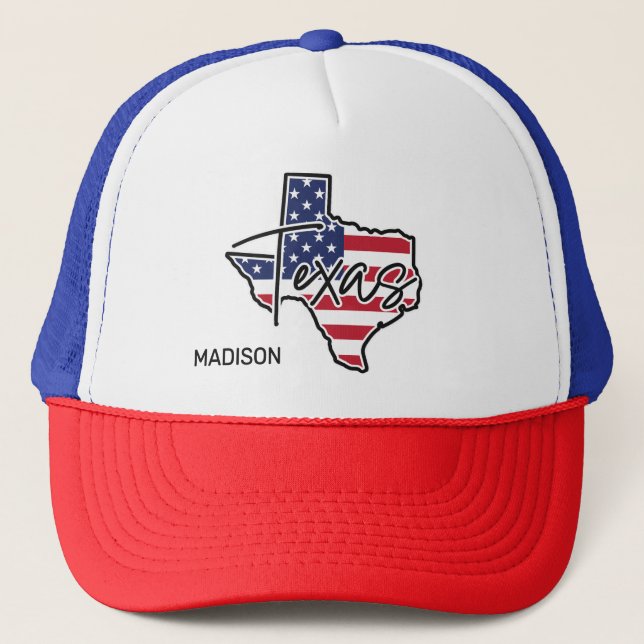 Custom Name Texas Trucker Hat (Front)