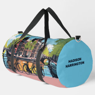 Custom Name & Text Amsterdam Duffle Bag