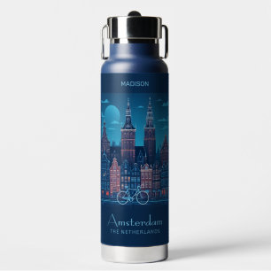 Custom Name / Text Amsterdam Water Bottle