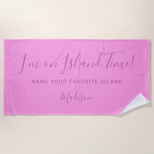 Custom name & text beach towel (Front)