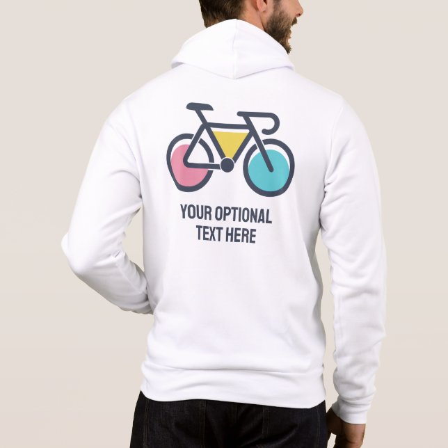 Custom Name & Text Bicycle Hoodie (Back)