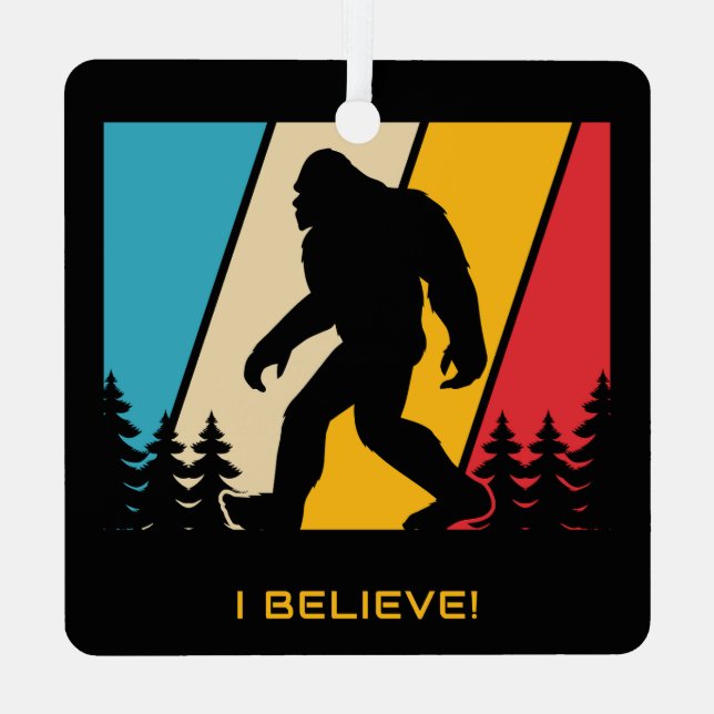 Custom Name / Text Bigfoot Metal Tree Decoration (Back)