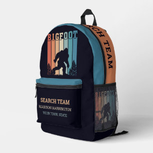 Custom Name & Text Bigfoot Printed Backpack