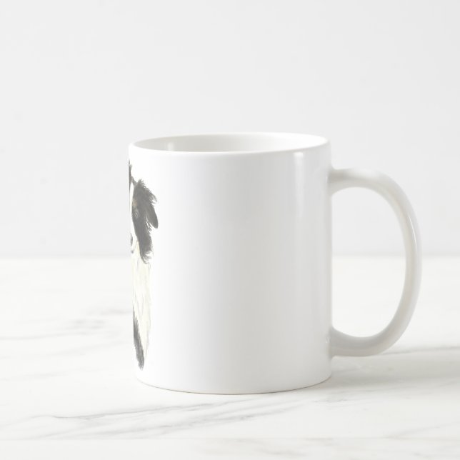 Custom Name text Border Collie Dog Pet Coffee Mug (Right)