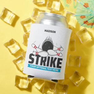 Custom Name & Text Bowling Strike Can Cooler