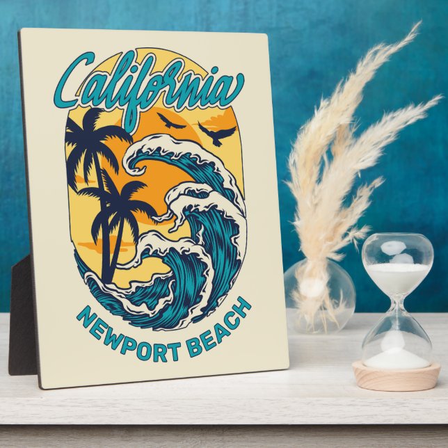 Custom Name / Text California Surfing Plaque (Side)