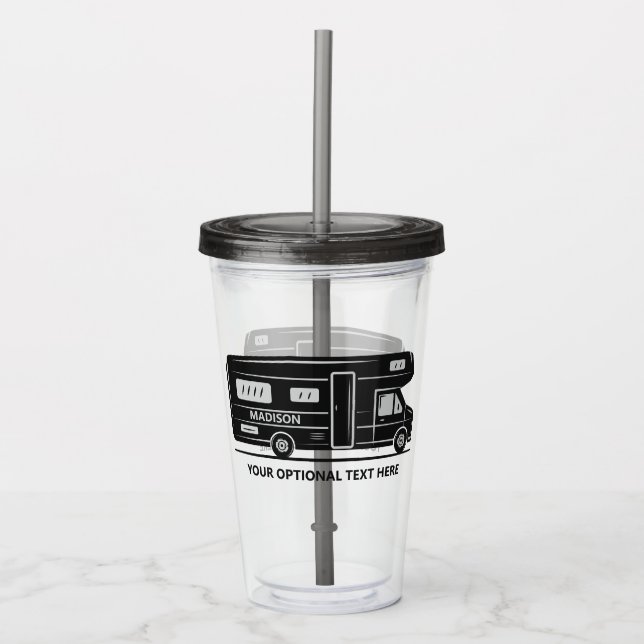 Custom name & text Camper Van tumblers (Front)