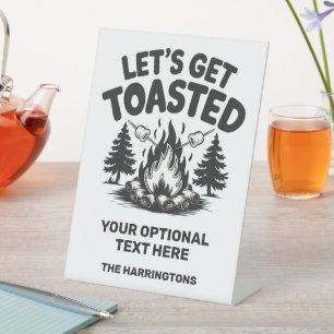 Custom Name & Text Camping Pedestal Sign