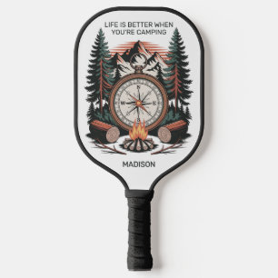 Custom Name & Text Camping Pickleball Paddle