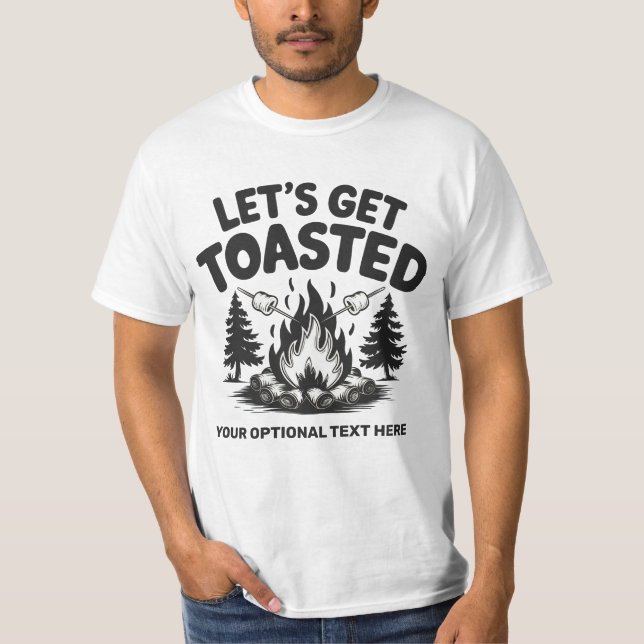 Custom Name & Text Camping T-Shirt (Front)