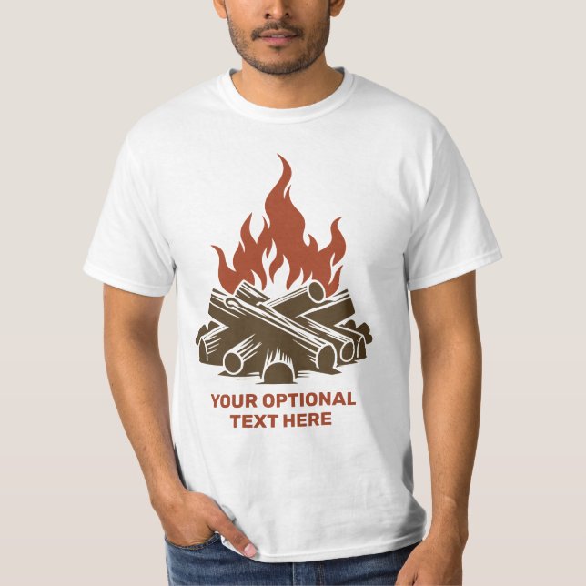 Custom Name & Text Camping T-Shirt (Front)