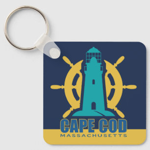 Custom Name / Text Cape Cod Massachusetts Key Ring