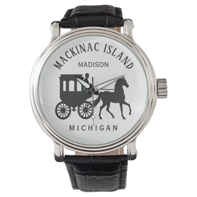 Custom Name, Text & Color Mackinac Island Watch (Front)