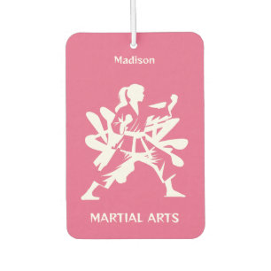 Custom Name, Text & Color Martial Arts Car Air Freshener