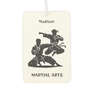 Custom Name, Text & Color Martial Arts Car Air Freshener
