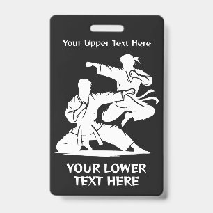 Custom Name, Text & Color Martial Arts ID Badge