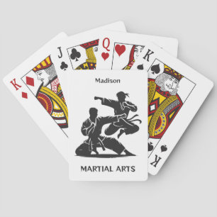 Custom Name, Text & Color Martial Arts Playing Cards