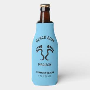 Custom Name, Text & Colour Beach Bum Bottle Cooler