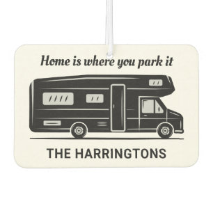 Custom name, text & colour Camper Van Car Air Freshener