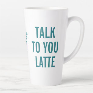 Custom name, text & colour Latte mug