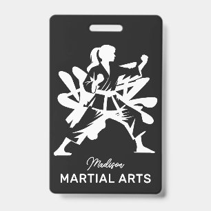 Custom Name, Text & Colour Martial Arts ID Badge