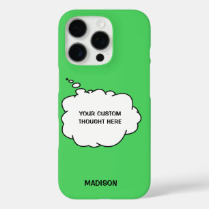 Custom Name, Text & Colour Thought Bubble iPhone 16 Pro Case