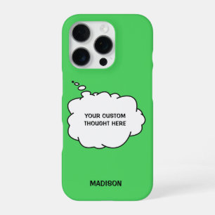 Custom Name, Text & Colour Thought Bubble iPhone 16 Pro Case