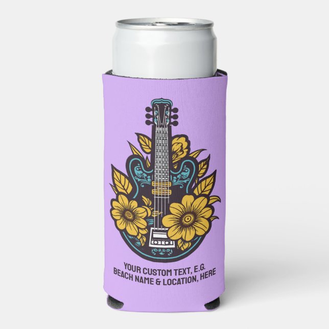 Custom Name, Text & Colour Ukulele Seltzer Can Cooler (Seltzer Front)
