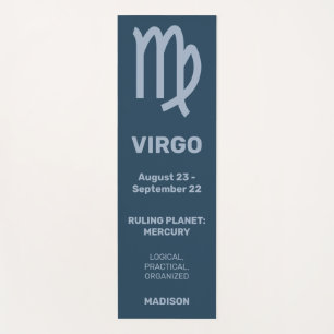 Custom Name / Text & Colour Zodiac Sign Virgo Yoga Mat