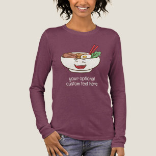 Custom Name & Text Cute Kawaii Noodles Tri-Blend Shirt
