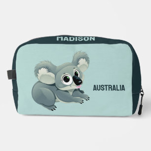 Custom Name & Text Cute Koala Dopp Kit